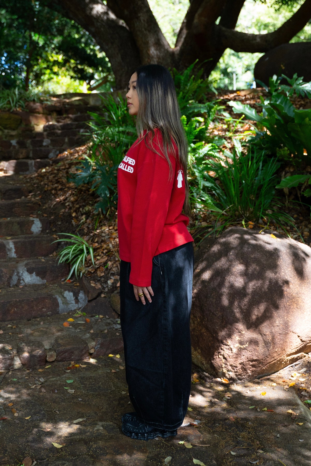 “THE CALL” RED Waffle Knit RESTOCK