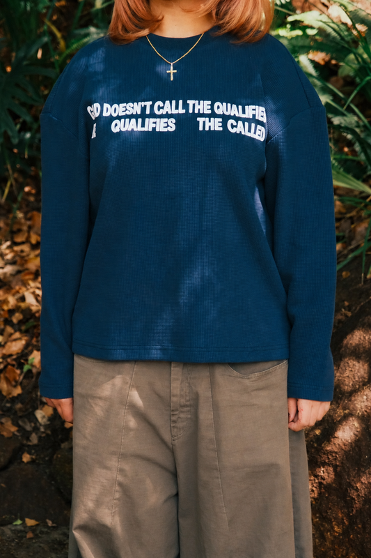 “THE CALL” NAVY BLUE Waffle Knit RESTOCK
