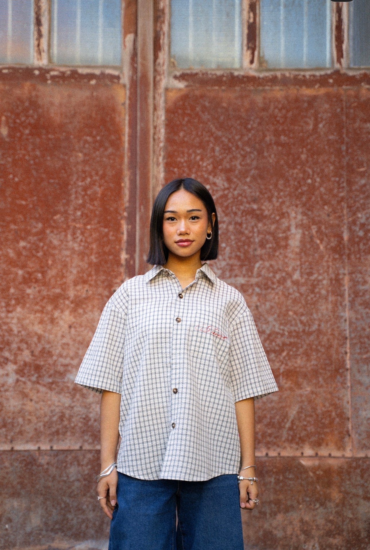 "SAVED BY GRACE" BUTTON UP CREAM