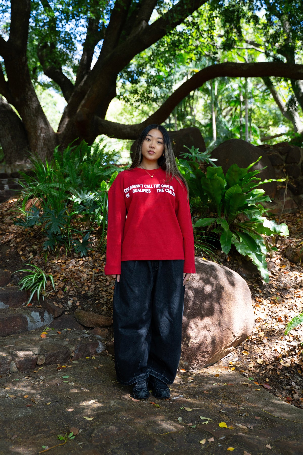 “THE CALL” RED Waffle Knit RESTOCK