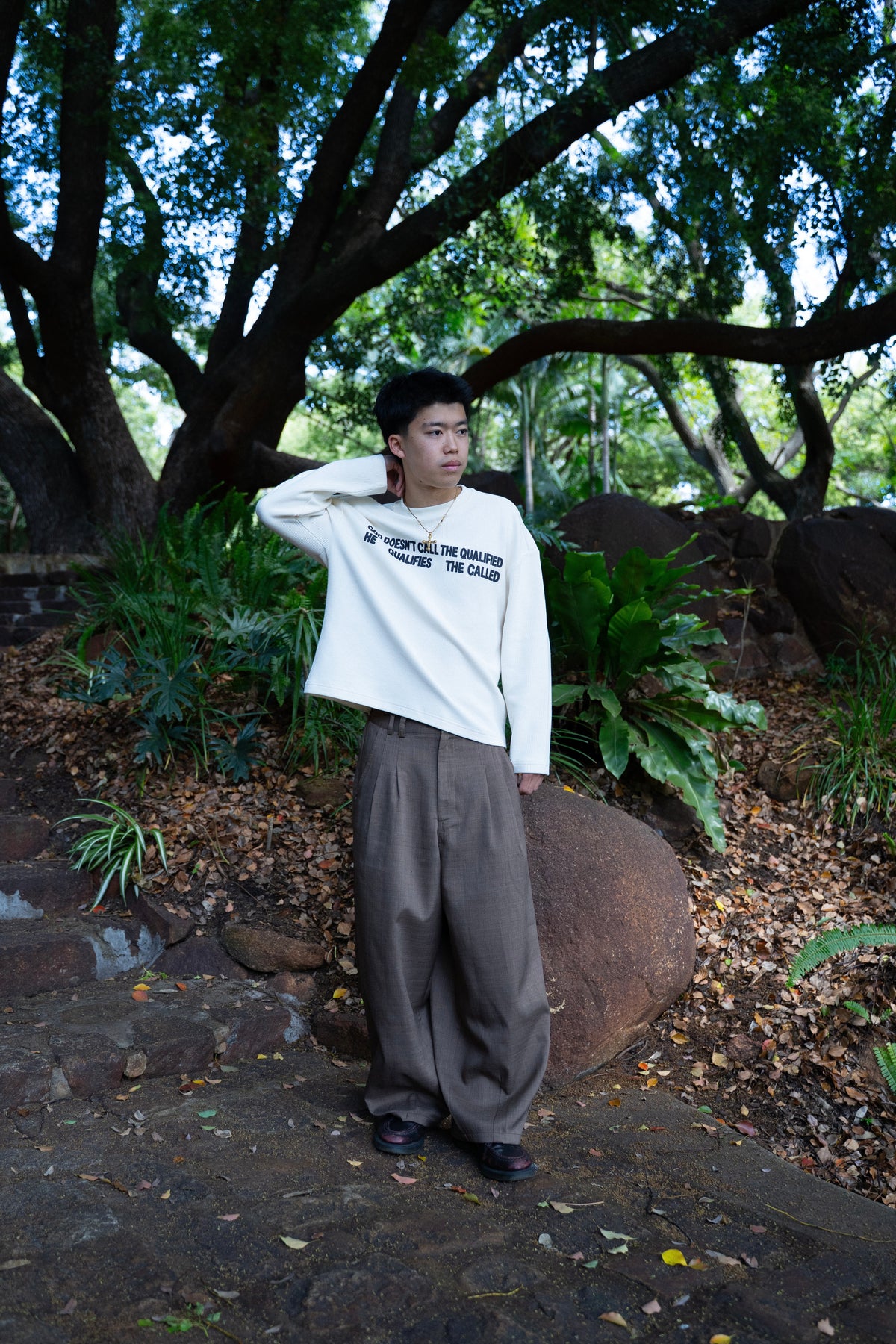 “THE CALL” OFF WHITE Waffle Knit RESTOCK
