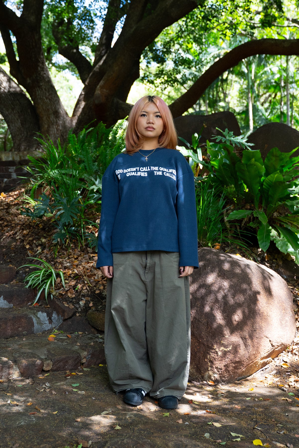 “THE CALL” NAVY BLUE Waffle Knit RESTOCK