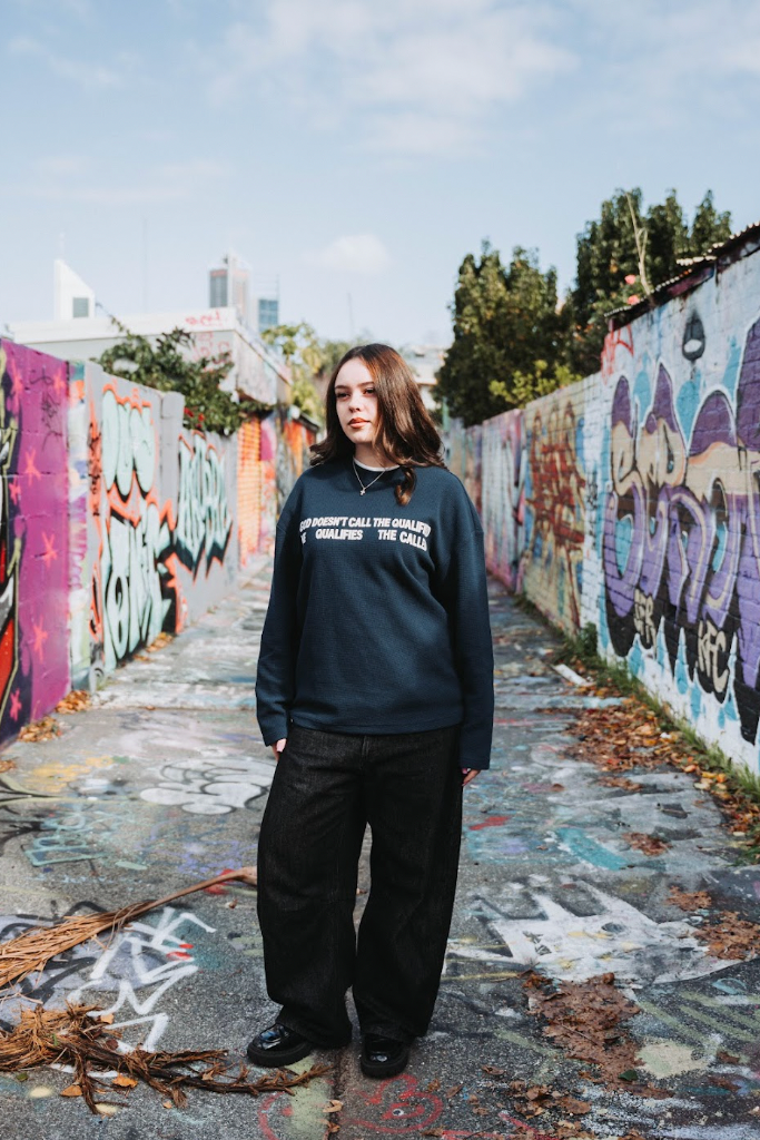 "THE CALL" waffle knit NAVY BLUE