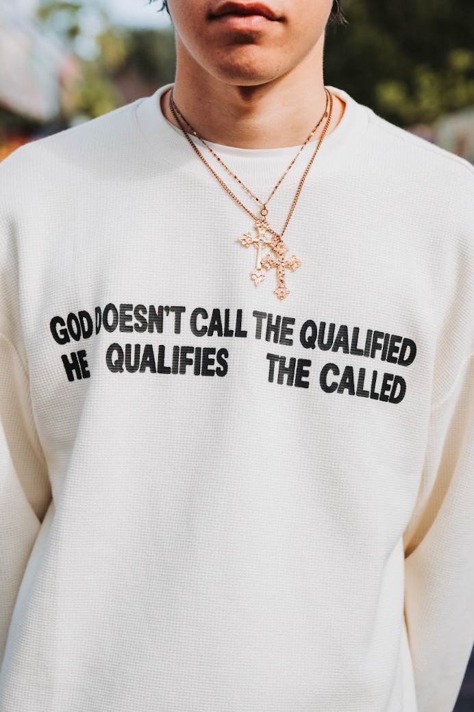 "THE CALL" waffle knit OFF WHITE