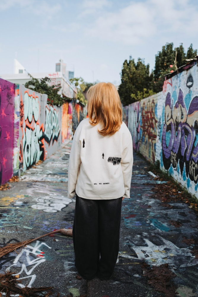 "THE CALL" waffle knit OFF WHITE