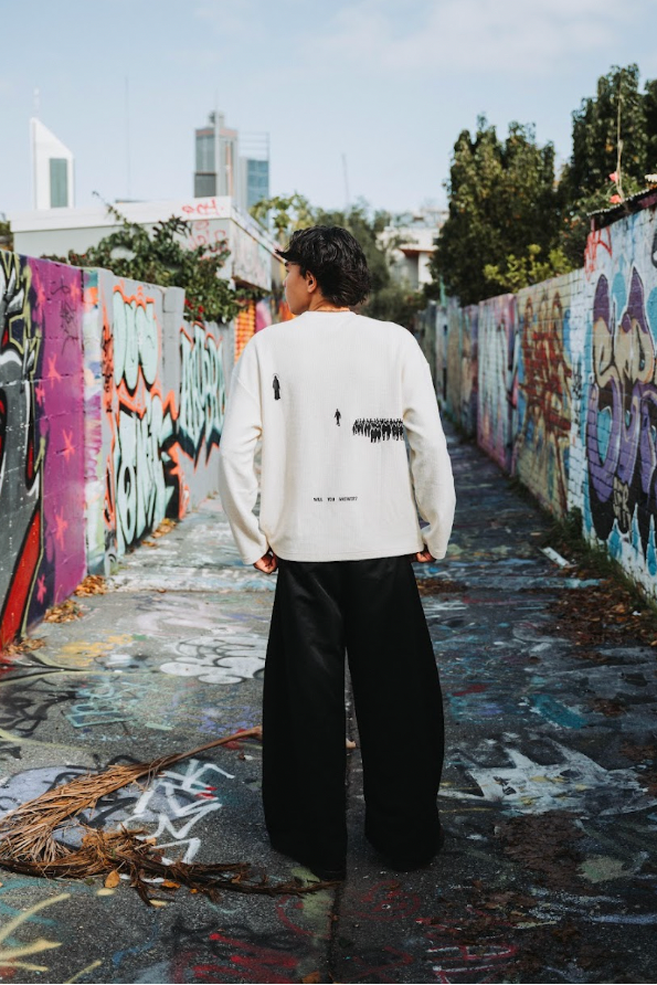 "THE CALL" waffle knit OFF WHITE
